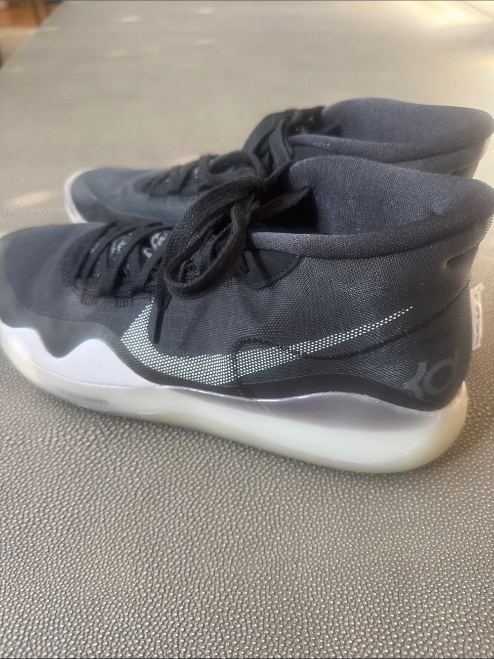 Nike KD Black and White High-Top Athletic Basketball Shoes